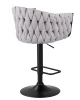 Купить Стул барный DOBRIN LEON, серая ткань (LAR 275-17) по выгодной цене для кафе, ресторанов и кухни