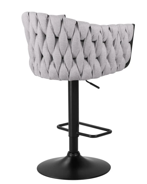 Стул барный DOBRIN LEON, серая ткань (LAR 275-17) для кафе, ресторанов и кухни
