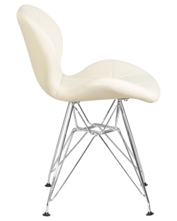 Купить Набор 2 шт Стул обеденный DOBRIN BUTTERFLY CHROME, ножки хром, цвет кремовый в интернет-магазине КупиКресла.ру
