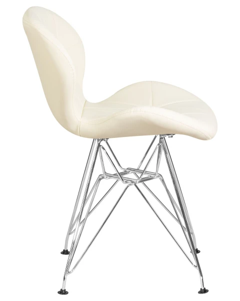 Купить Набор 2 шт Стул обеденный DOBRIN BUTTERFLY CHROME, ножки хром, цвет кремовый по низкой цене