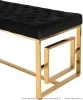 Банкетка-скамейка БРУКЛИН золото велюр черный