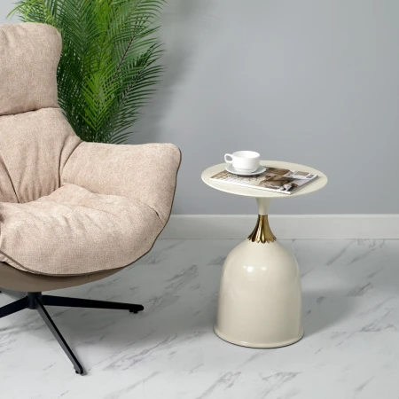 Купить Кофейный столик Stupa 40x54см, белый, металл по низкой цене