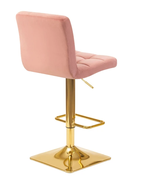 Стул барный DOBRIN GOLDIE, пудрово-розовый велюр (MJ9-32) для кафе, ресторанов и кухни