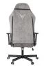 Кресло игровое Knight N1 Fabric серый Light-19 с подголов. крестов. металл