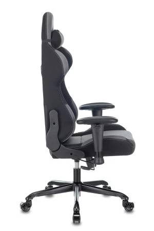 Кресла для геймеров - Кресло игровое Zombie 771N серый/черный с подголов. крестовина металл черный