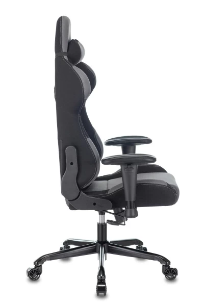 Кресло игровое Zombie 771N серый/черный с подголов. крестовина металл черный | Купить в КупиКресла.ру