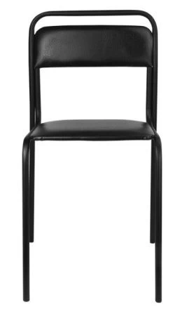 Стул для посетителей Аскона, черный каркас, кожзаменитель черный, СМ 7/7-02 К-01 для посетителей и сотрудников фото