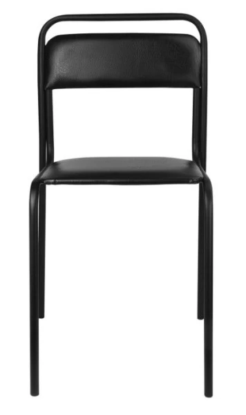 Купить Стул для посетителей Аскона, черный каркас, кожзаменитель черный, СМ 7/7-02 К-01 по выгодной цене