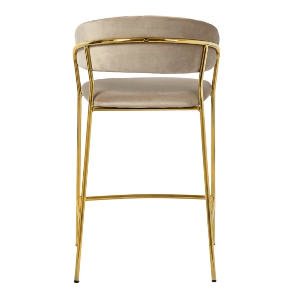 Купить Комплект из 2-х стульев полубарных Turin латте с золотыми ножками по низкой цене