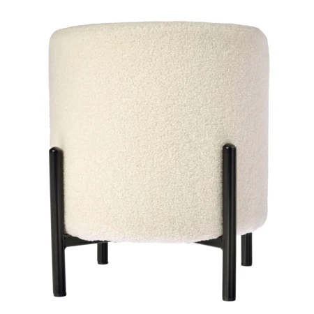 Купить Стул-пуф Otis белый, искусственный мех по низкой цене