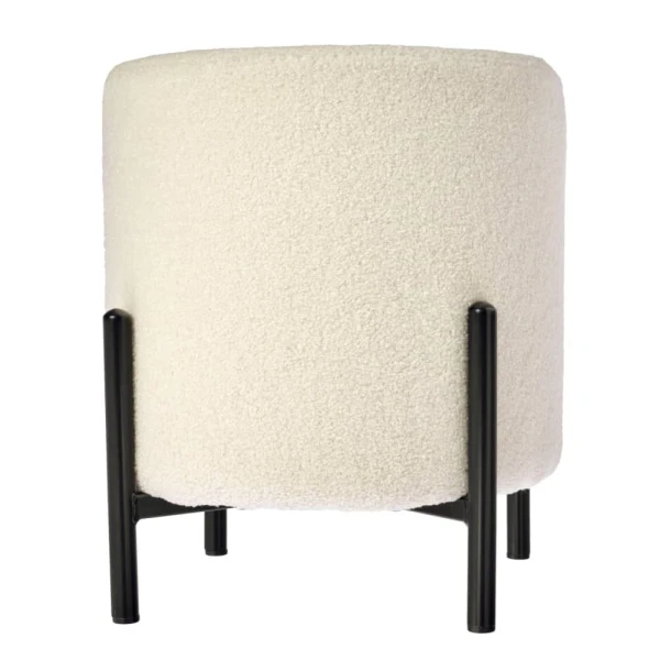 Купить Стул-пуф Otis белый, искусственный мех по низкой цене