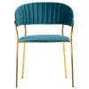 Купить Комплект из 2-х стульев Turin бирюзовый с золотыми ножками в интернет-магазине КупиКресла.ру