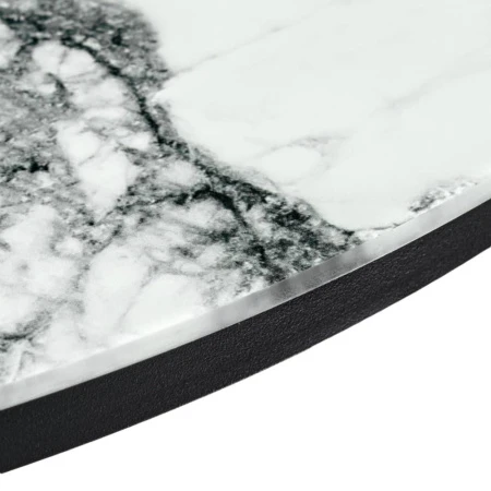 Купить Набор кофейных столиков Tango белый мрамор с черными ножками по низкой цене