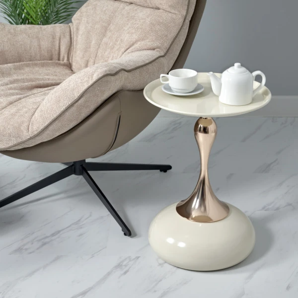 Купить Кофейный столик Angel 40x55см, белый, металл по низкой цене