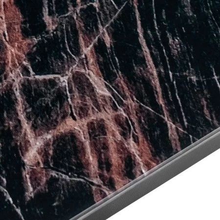 Купить Стол Areal раскладной 140-180х80х75 чёрный мрамор с чёрными ножками по низкой цене