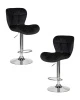 Набор 2 шт Стул барный DOBRIN BARNY, черный велюр (MJ9-101)