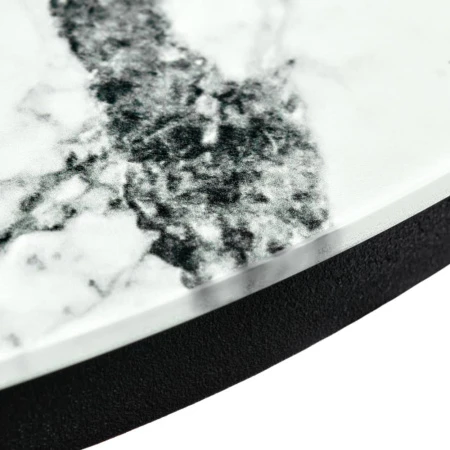 Купить Набор кофейных столиков Tango белый мрамор с черными ножками по низкой цене