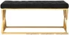 Банкетка-скамейка ИНСИГНИЯ золото велюр черный