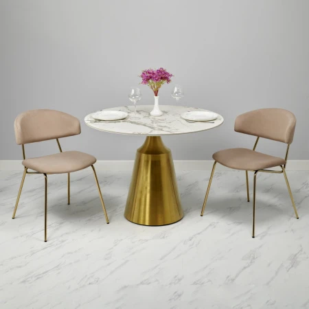 Купить Стул Elle латте с золотыми ножками RF 0780 по низкой цене