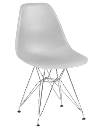 Купить Набор 4 шт Стул обеденный DOBRIN DSR, ножки хром, цвет светло-серый (GR-01) в интернет-магазине КупиКресла.ру