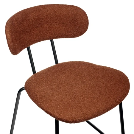 Купить Стул полубарный Ant букле терракотовый по выгодной цене для кафе, ресторанов и кухни