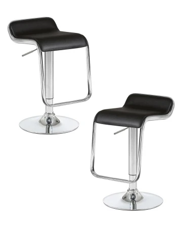 Набор 2 шт Стул барный DOBRIN CRACK, чёрный