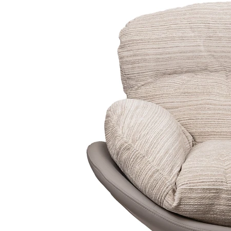 Купить Кресло BLISS серый, экокожа, шенилл по низкой цене