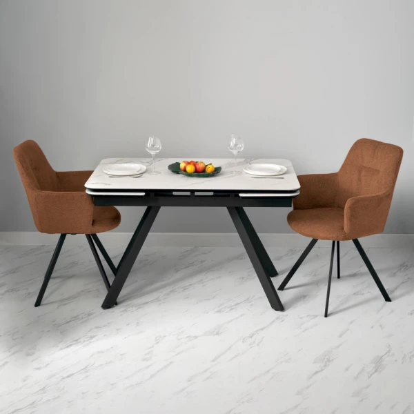 Купить Комплект из 2-х стульев Grant терракотовый шенилл на поворотном механизме по низкой цене