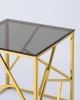 Купить Журнальный столик 55*55 АРТ ДЕКО золото стекло smoke по низкой цене