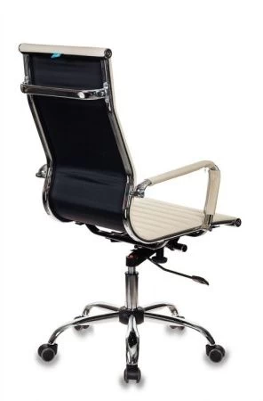 Кресло руководителя Бюрократ CH-883 слоновая кость эко.кожа крестовина металл хром