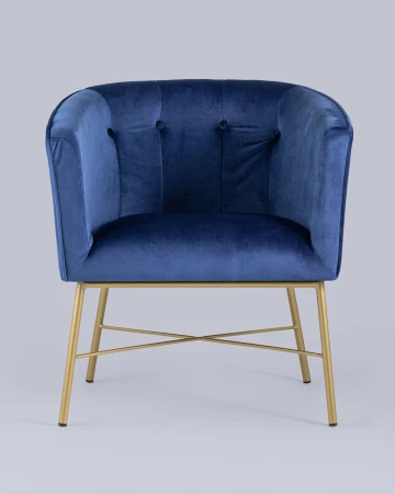 Купить Кресло Шале велюр синий по низкой цене