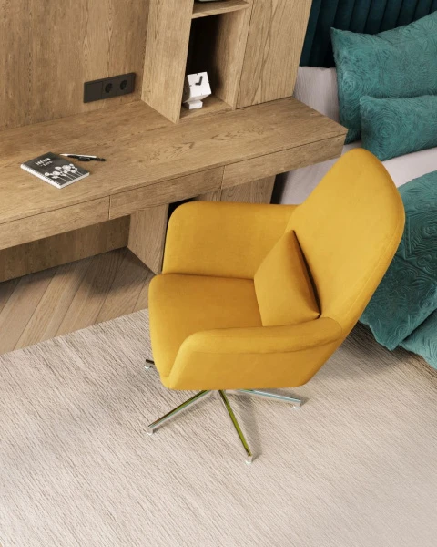 Купить Кресло Рон охра по низкой цене