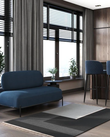 Купить Стул барный Оскар велюр сине-зеленый по выгодной цене для кафе, ресторанов и кухни