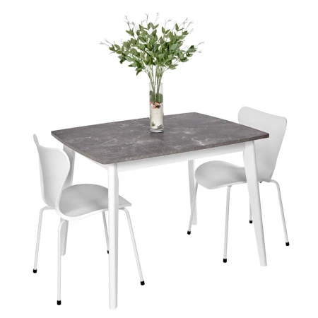 Купить Комплект из 4-х стульев Seven Style белый с белыми ножками в интернет-магазине КупиКресла.ру