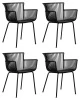 Набор 4 шт Стул обеденный DOBRIN ROSS, черный (B-03) без подушки