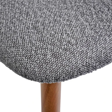 Купить Стул Lucas тёмно-серый букле с ножками цвета орех по низкой цене
