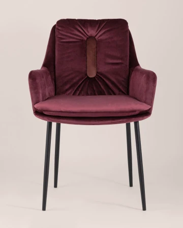 Купить Кресло Саманта велюр бордовый по низкой цене