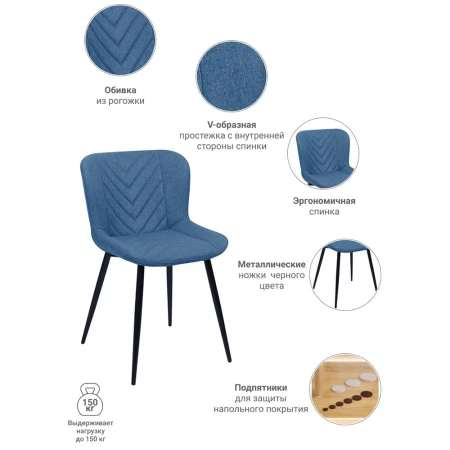 Купить Стул Victory синий по низкой цене