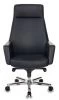 Кресло руководителя Бюрократ _Antonio черный кожа крестовина алюминий