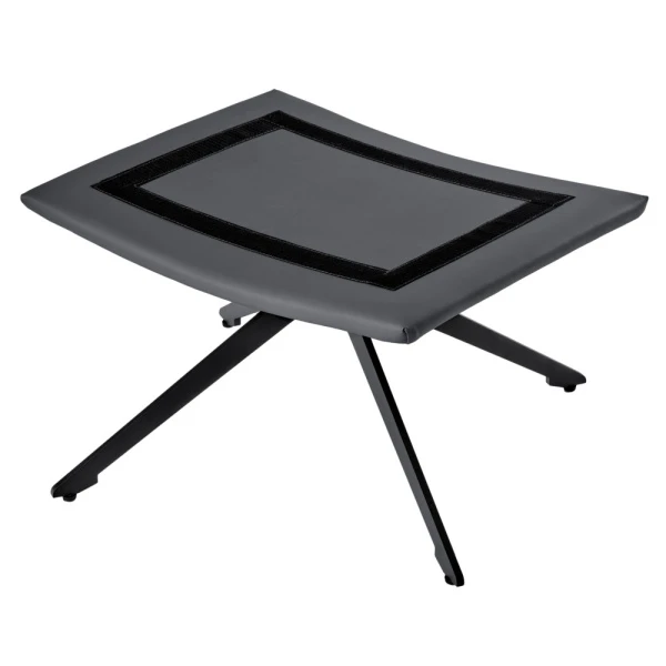 Купить Оттоманка HUG тёмно-серый, экокожа по низкой цене