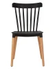 Купить Набор 4 шт Стул обеденный DOBRIN THEO, ножки светлый бук, цвет черный (B-03) в интернет-магазине КупиКресла.ру