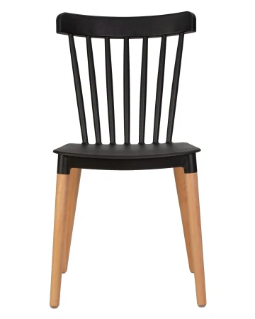 Купить Набор 4 шт Стул обеденный DOBRIN THEO, ножки светлый бук, цвет черный (B-03) в интернет-магазине КупиКресла.ру
