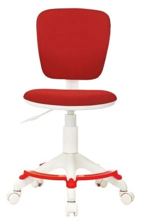Кресло детское Бюрократ CH-W204/F красный 26-22 крестов. пластик подст.для ног пластик белый