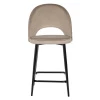 Купить Стул полубарный Leo латте с жаккардом, поворотный механизм по выгодной цене для кафе, ресторанов и кухни