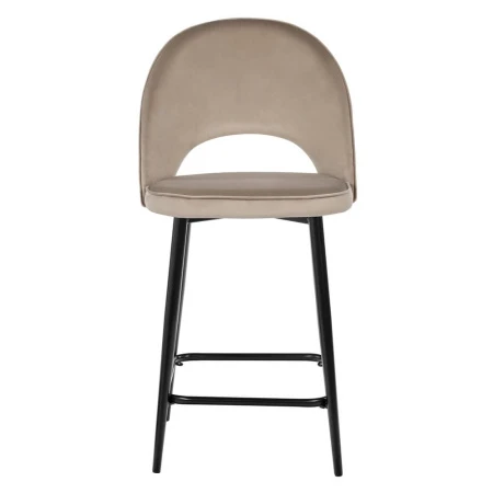 Купить Стул полубарный Leo латте с жаккардом, поворотный механизм по выгодной цене для кафе, ресторанов и кухни