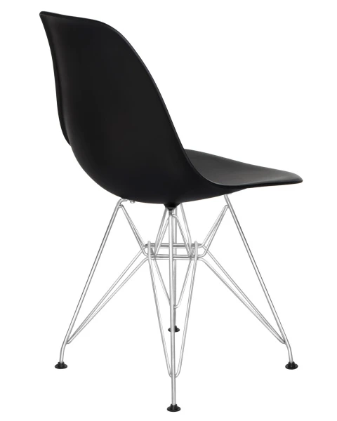 Купить Стул обеденный DOBRIN DSR, ножки хром, цвет чёрный (B-03) по низкой цене