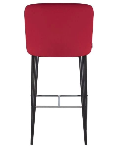 Стул барный CHRISTIAN'75 (черные ножки, бордовый велюр (V108-85)) для кафе, ресторанов и кухни