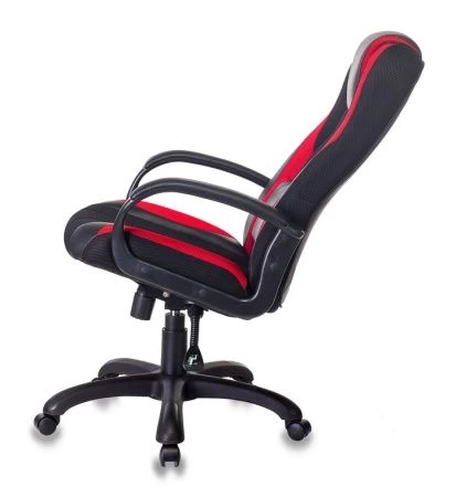 Кресла для геймеров - Кресло игровое Zombie VIKING-9 черный/красный искусст.кожа/ткань крестовина пластик