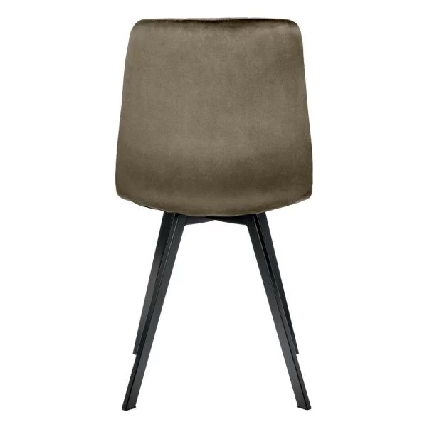 Купить Стул Easy тёмно-коричневый с чёрными ножками по низкой цене