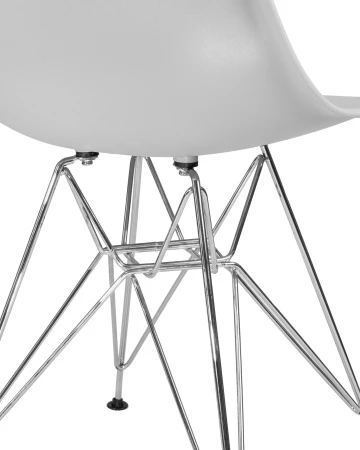 Купить Набор 4 шт Стул обеденный DOBRIN DSR, ножки хром, цвет светло-серый (GR-01) в интернет-магазине КупиКресла.ру